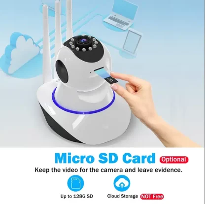 Câmera IP de Segurança 360 WiFi HD Visão Noturna e Audio Bidirecional - 1.3MP - HD 720p - Image 2