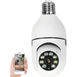 Câmera de Segurança Wi-Fi IP Sem Fio 360 Encaixe Lâmpada + Aplicativo - A Segurança de sua Casa | Empresa - 110V