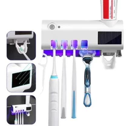 Esterilizador e Aplicador Pasta de Dente Dispenser Porta Escovas - Esteriliza Suas Escovas Com UV A - Novidade VOLERIS - Image 7
