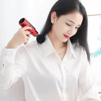 Massageador Profissional Muscular Pistola c/ LED Alta Frequência - Elétrico - Massagem Profunda e Relaxante