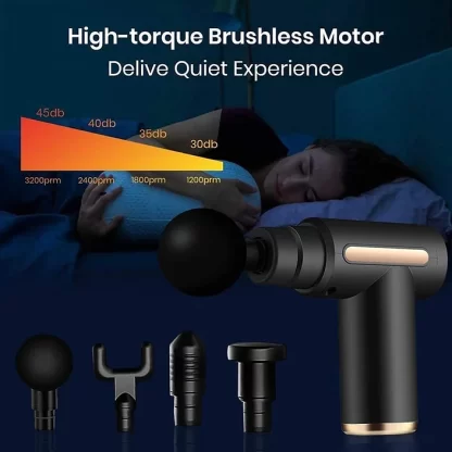 Massageador Profissional Muscular Pistola c/ LED Alta Frequência - Elétrico - Massagem Profunda e Relaxante - Image 6