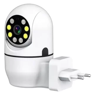 Câmera De Segurança IP PTZ Robô WiFi Giratória - Full HD Visão Noturna - Seguidora de Presença - Na Tomada LOF-V 8178