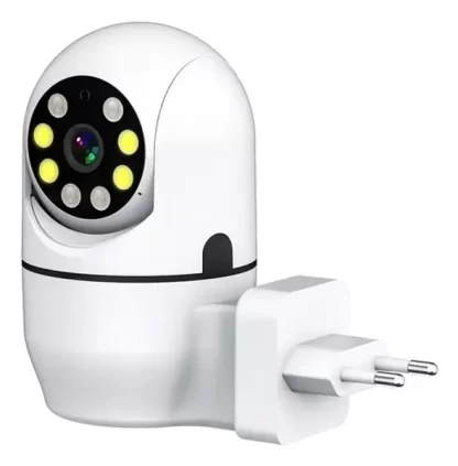 Câmera De Segurança IP PTZ Robô WiFi Giratória - Full HD Visão Noturna - Seguidora de Presença - Na Tomada LOF-V 8178