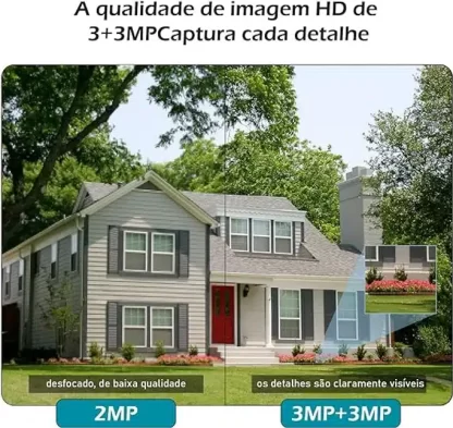 Câmera Segurança WI-FI Smart Lente Dupla A28b Externa IP ICSE - Cobertura Panorâmica 360º - Image 2