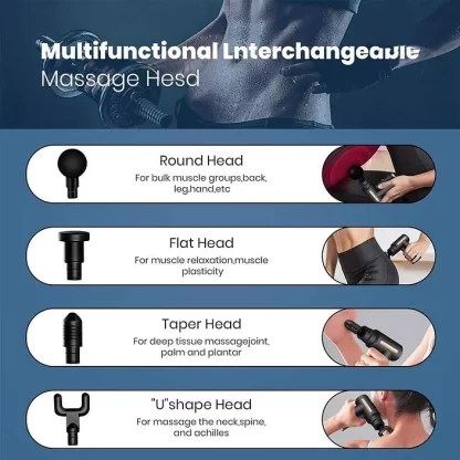 Massageador Profissional Muscular Pistola c/ LED Alta Frequência - Elétrico - Massagem Profunda e Relaxante - Image 8