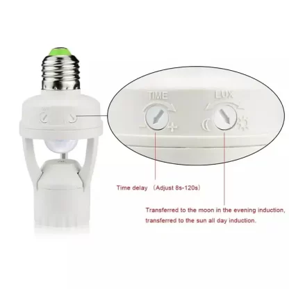 Sensor De Presença Com Fotocélula Para Lâmpada Soquete E27 Bivolt - Segurança, Praticidade e Economia - Image 5