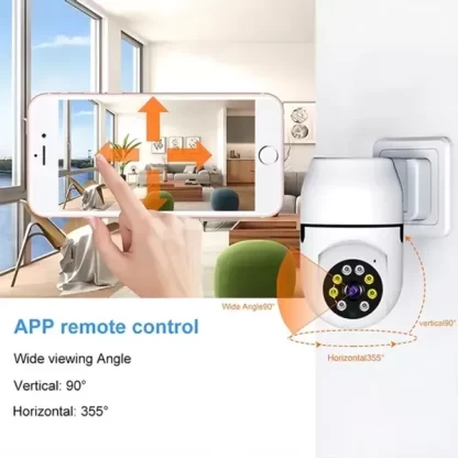 Câmera De Segurança IP PTZ Robô WiFi Giratória - Full HD Visão Noturna - Seguidora de Presença - Na Tomada LOF-V 8178 - Image 3