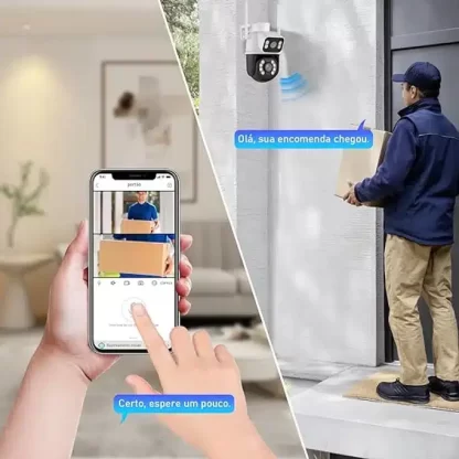 Câmera Segurança WI-FI Smart Lente Dupla A28b Externa IP ICSE - Cobertura Panorâmica 360º - Image 4