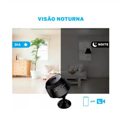 Câmera de Segurança Mini A9 Original S/ Fio c/ Suporte HD Monitoramento - Monitore  DIA e NOITE - Image 7