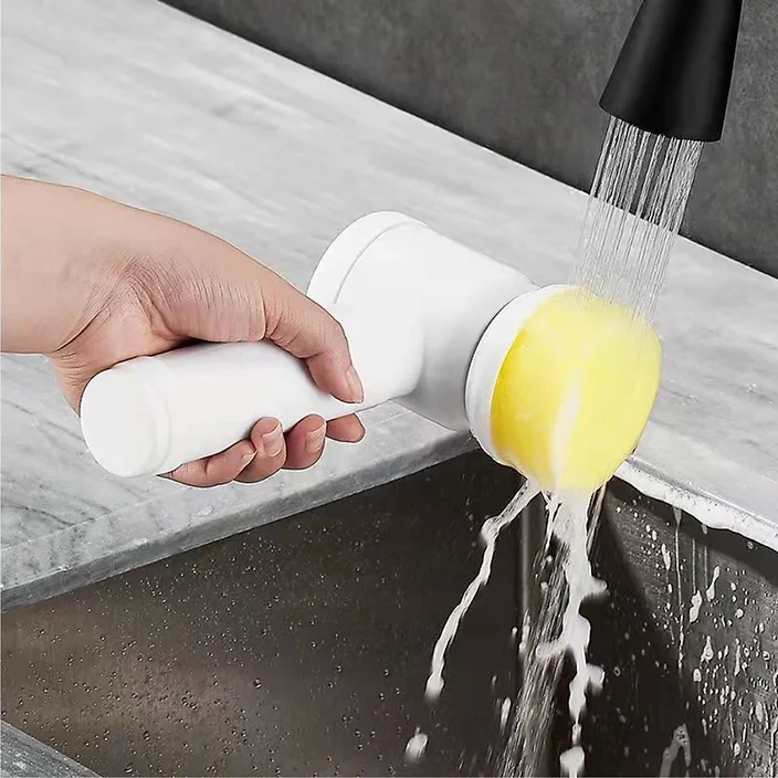 Escova Elétrica Rotativa De Limpeza Sem Fio Multiuso 3 em 1 USB Limpe sua Louça, Cozinha, Banheiro - Imagem 3