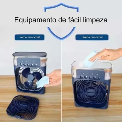 Mini Air Condicionado Portátil Ventilador Umidificador Climatizador de Ambiente - USB - Image 5