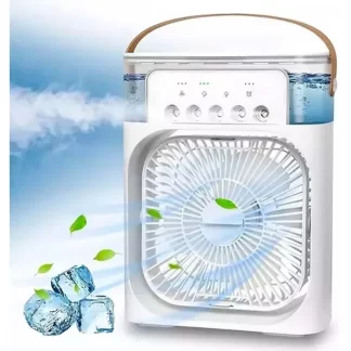 Mini Air Condicionado Portátil Ventilador Umidificador Climatizador de Ambiente - USB