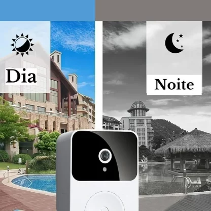 Campainha Com Câmera Vídeo s/ Fio Wi-Fi HD conectada ao Celular - Segurança e Conforto na Mão - Image 5