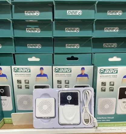 Campainha Com Câmera Vídeo s/ Fio Wi-Fi HD conectada ao Celular - Segurança e Conforto na Mão - Image 7