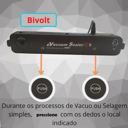 Seladora à Vácuo Portátil para Armazenar Alimentos e Proteger seus Objetos Livres de Poeira - 110V - Image 7