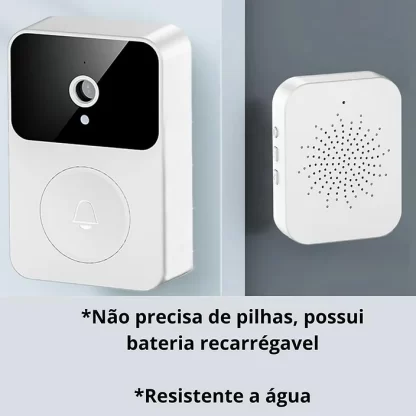 Campainha Com Câmera Vídeo s/ Fio Wi-Fi HD conectada ao Celular - Segurança e Conforto na Mão - Image 6